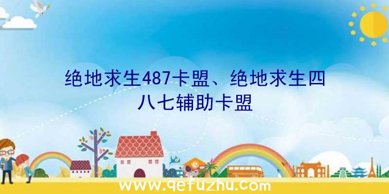 绝地求生487卡盟、绝地求生四八七辅助卡盟