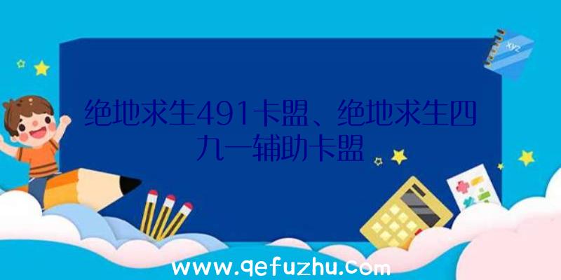 绝地求生491卡盟、绝地求生四九一辅助卡盟