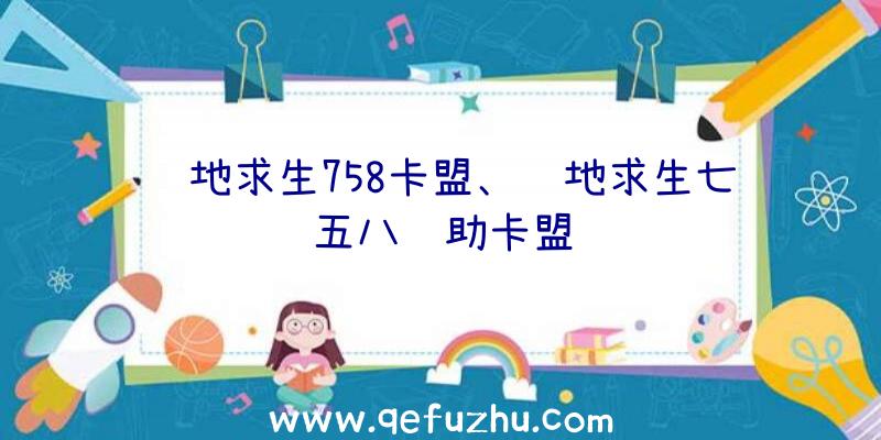 绝地求生758卡盟、绝地求生七五八辅助卡盟