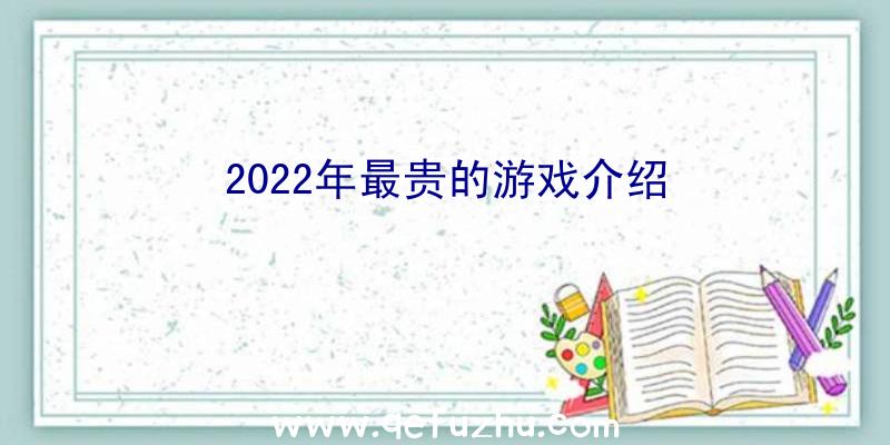 2022年最贵的游戏介绍