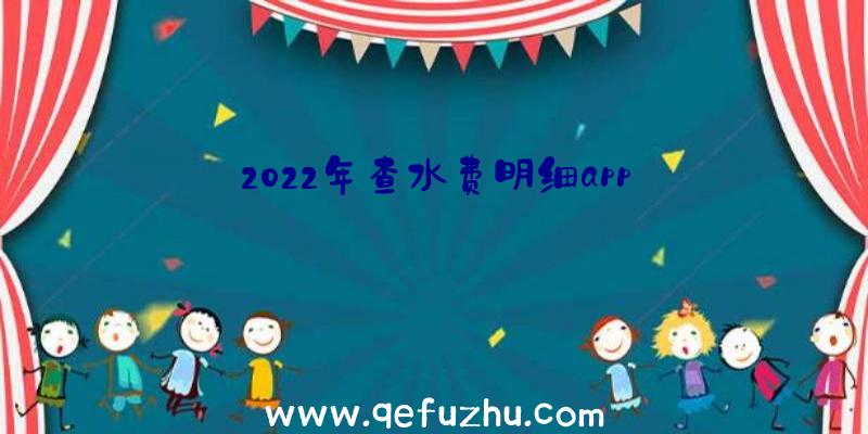 2022年查水费明细app