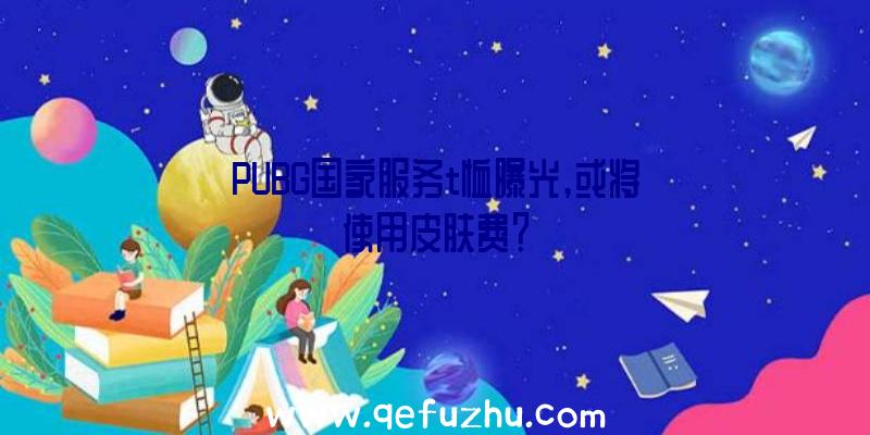 PUBG国家服务t恤曝光,或将使用皮肤费？