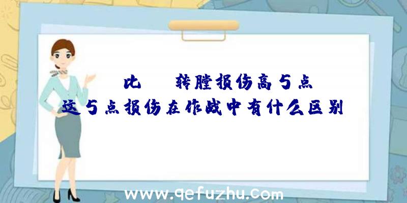 SLR比SKS转膛损伤高5点,这5点损伤在作战中有什么区别？