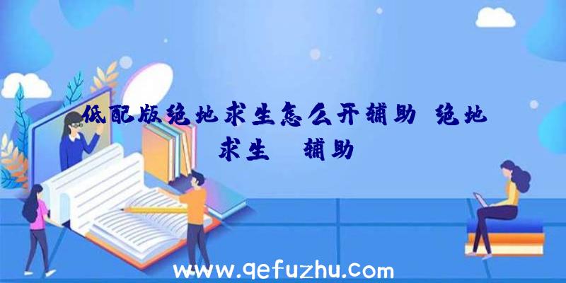 低配版绝地求生怎么开辅助、绝地求生da辅助