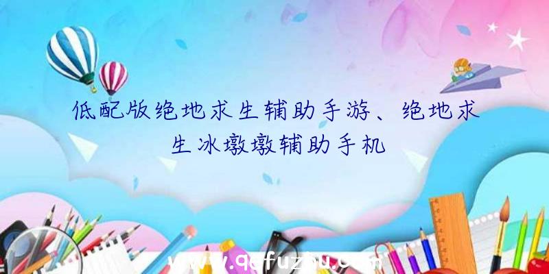 低配版绝地求生辅助手游、绝地求生冰墩墩辅助手机