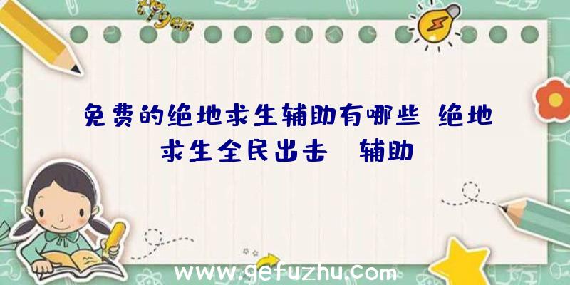 免费的绝地求生辅助有哪些、绝地求生全民出击pc辅助