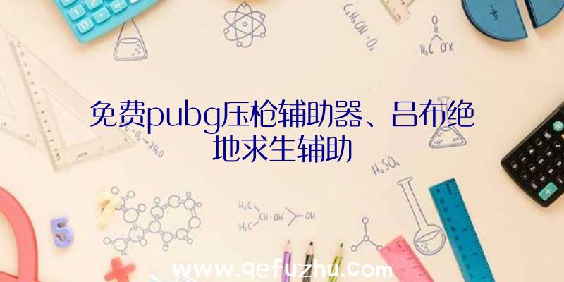 免费pubg压枪辅助器、吕布绝地求生辅助