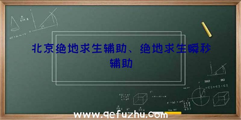 北京绝地求生辅助、绝地求生瞬秒辅助