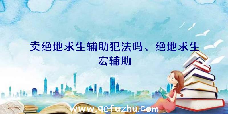 卖绝地求生辅助犯法吗、绝地求生宏辅助