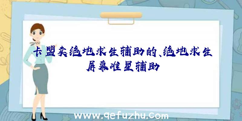 卡盟卖绝地求生辅助的、绝地求生屏幕准星辅助