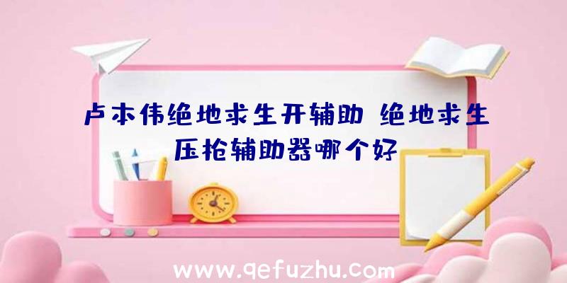 卢本伟绝地求生开辅助、绝地求生压枪辅助器哪个好