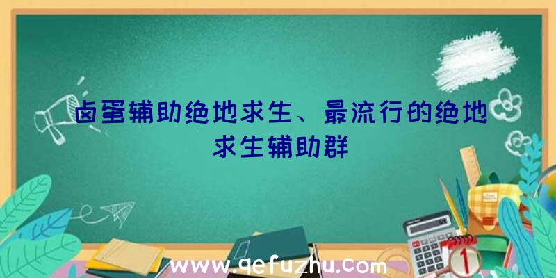 卤蛋辅助绝地求生、最流行的绝地求生辅助群