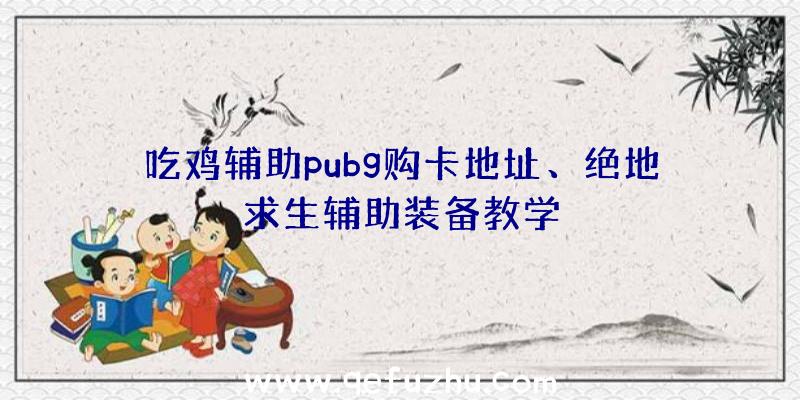 吃鸡辅助pubg购卡地址、绝地求生辅助装备教学