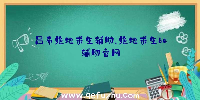 吕布绝地求生辅助、绝地求生be辅助官网