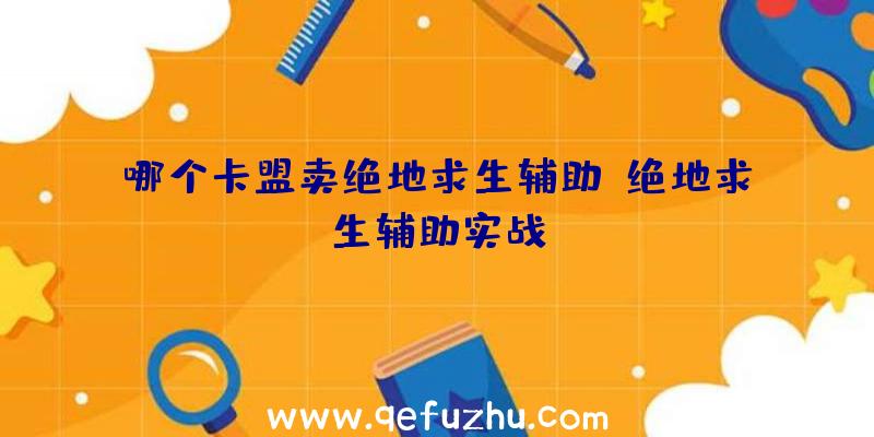 哪个卡盟卖绝地求生辅助、绝地求生辅助实战