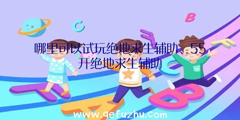 哪里可以试玩绝地求生辅助、55开绝地求生辅助