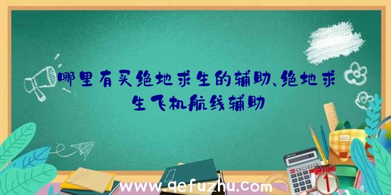 哪里有买绝地求生的辅助、绝地求生飞机航线辅助