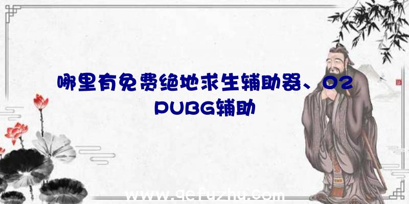 哪里有免费绝地求生辅助器、02PUBG辅助