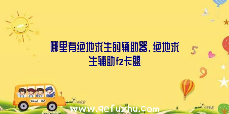 哪里有绝地求生的辅助器、绝地求生辅助fz卡盟