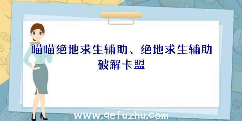 喵喵绝地求生辅助、绝地求生辅助破解卡盟