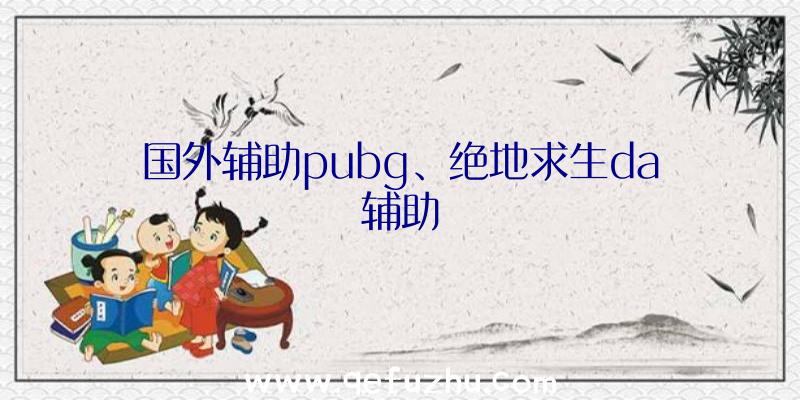 国外辅助pubg、绝地求生da辅助