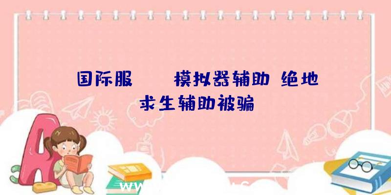 国际服PUBG模拟器辅助、绝地求生辅助被骗