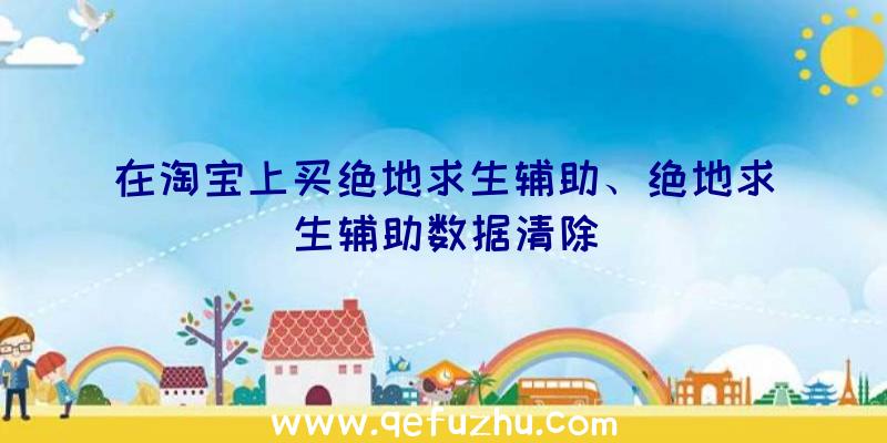 在淘宝上买绝地求生辅助、绝地求生辅助数据清除