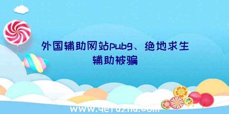 外国辅助网站pubg、绝地求生辅助被骗