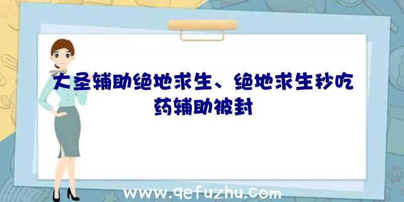 大圣辅助绝地求生、绝地求生秒吃药辅助被封