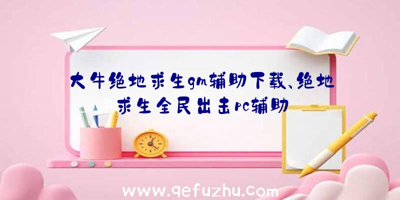 大牛绝地求生gm辅助下载、绝地求生全民出击pc辅助