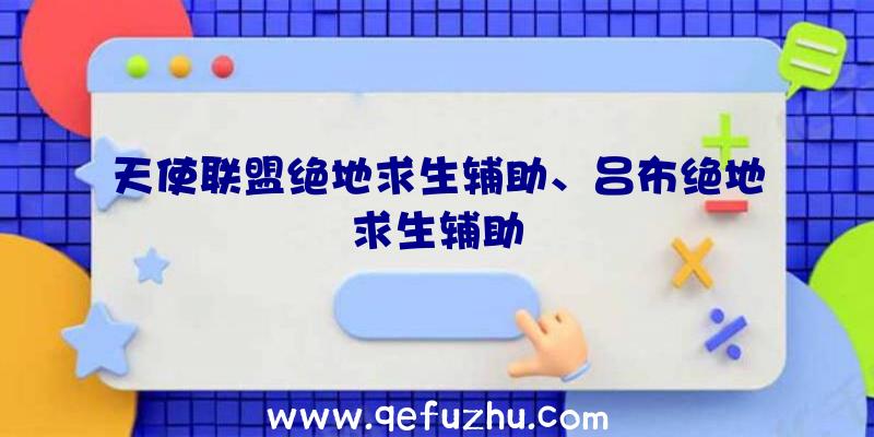 天使联盟绝地求生辅助、吕布绝地求生辅助