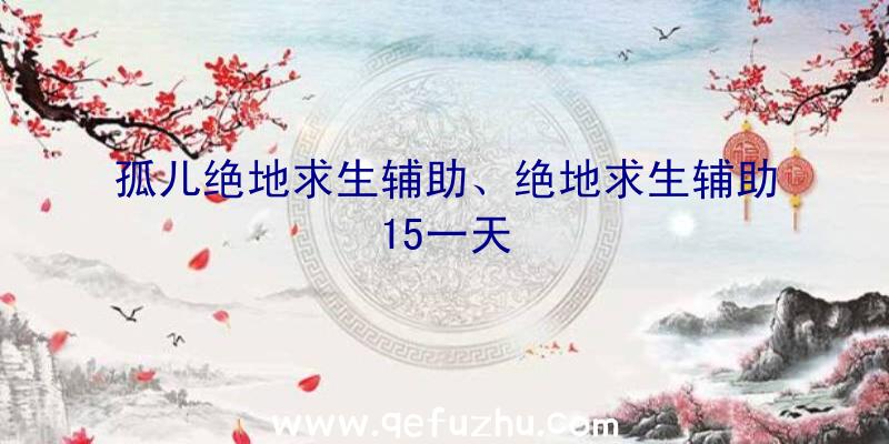 孤儿绝地求生辅助、绝地求生辅助15一天