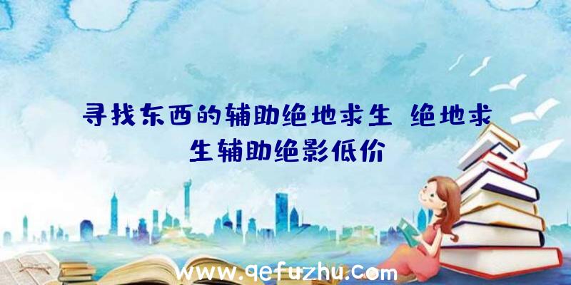 寻找东西的辅助绝地求生、绝地求生辅助绝影低价