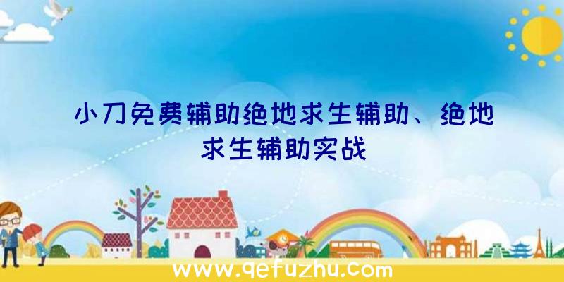 小刀免费辅助绝地求生辅助、绝地求生辅助实战