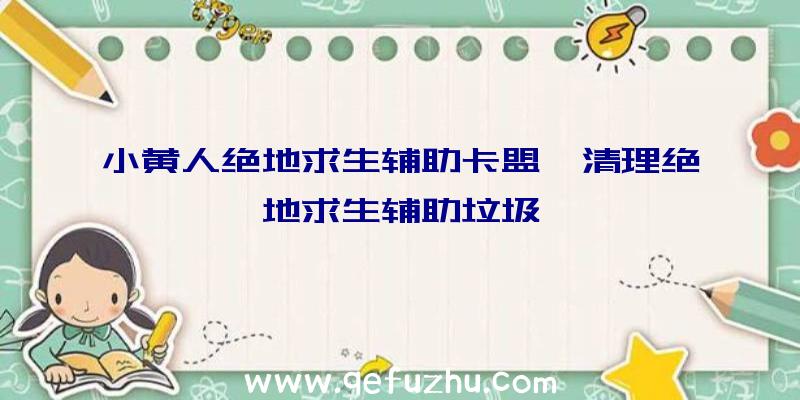 小黄人绝地求生辅助卡盟、清理绝地求生辅助垃圾