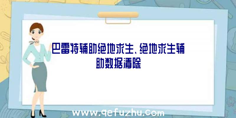 巴雷特辅助绝地求生、绝地求生辅助数据清除