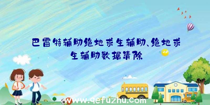 巴雷特辅助绝地求生辅助、绝地求生辅助数据清除