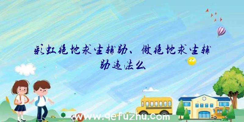 彩虹绝地求生辅助、做绝地求生辅助违法么