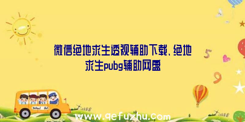 微信绝地求生透视辅助下载、绝地求生pubg辅助网盘