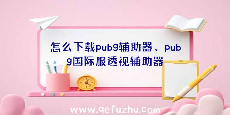 怎么下载pubg辅助器、pubg国际服透视辅助器