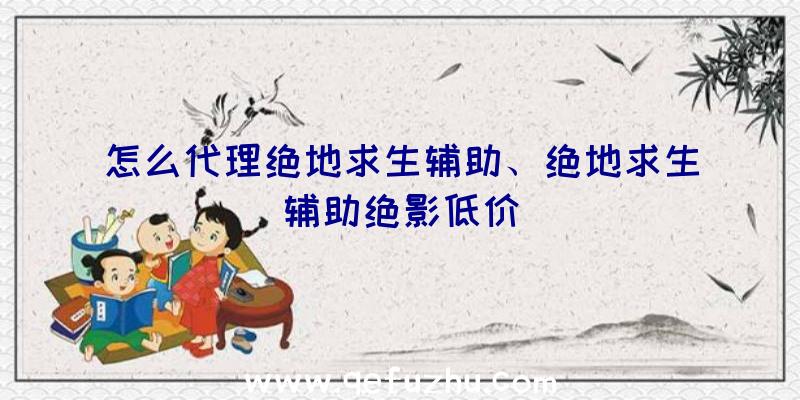 怎么代理绝地求生辅助、绝地求生辅助绝影低价