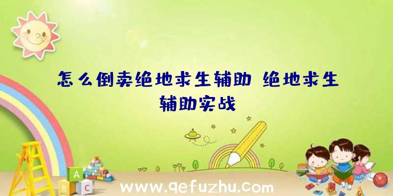 怎么倒卖绝地求生辅助、绝地求生辅助实战