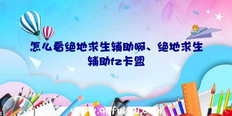 怎么看绝地求生辅助啊、绝地求生辅助fz卡盟