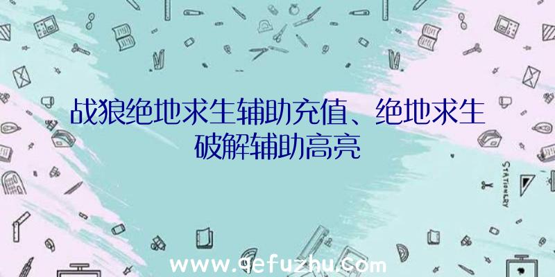 战狼绝地求生辅助充值、绝地求生破解辅助高亮