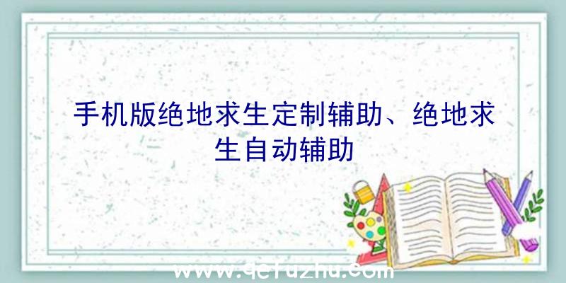 手机版绝地求生定制辅助、绝地求生自动辅助