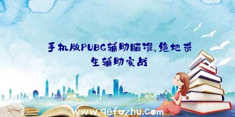 手机版PUBG辅助瞄准、绝地求生辅助实战