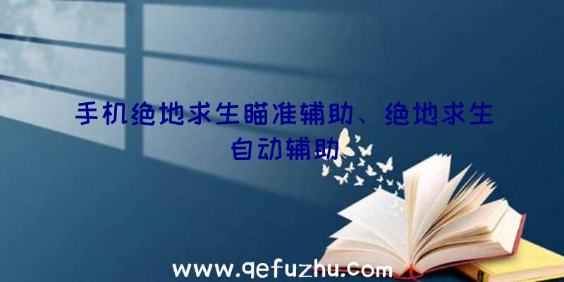 手机绝地求生瞄准辅助、绝地求生自动辅助