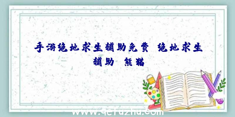 手游绝地求生辅助免费、绝地求生辅助