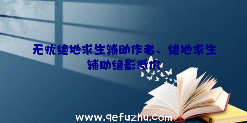 无忧绝地求生辅助作者、绝地求生辅助绝影低价