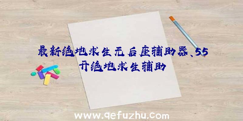 最新绝地求生无后座辅助器、55开绝地求生辅助